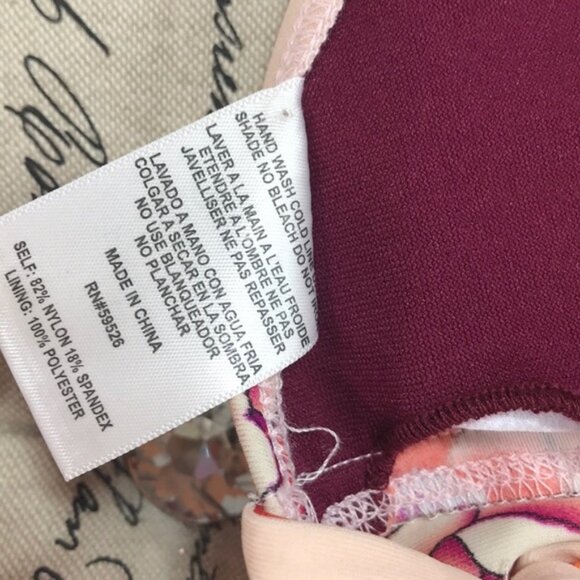 NWOT Mossimo Women's Printed Lace-up Bikini Top - Picture 7 of 7